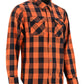 DS4684 Flannel Shirt - Orange and Black