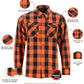 DS4684 Flannel Shirt - Orange and Black