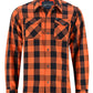 DS4684 Flannel Shirt - Orange and Black