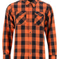 DS4684 Flannel Shirt - Orange and Black