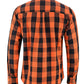 DS4684 Flannel Shirt - Orange and Black