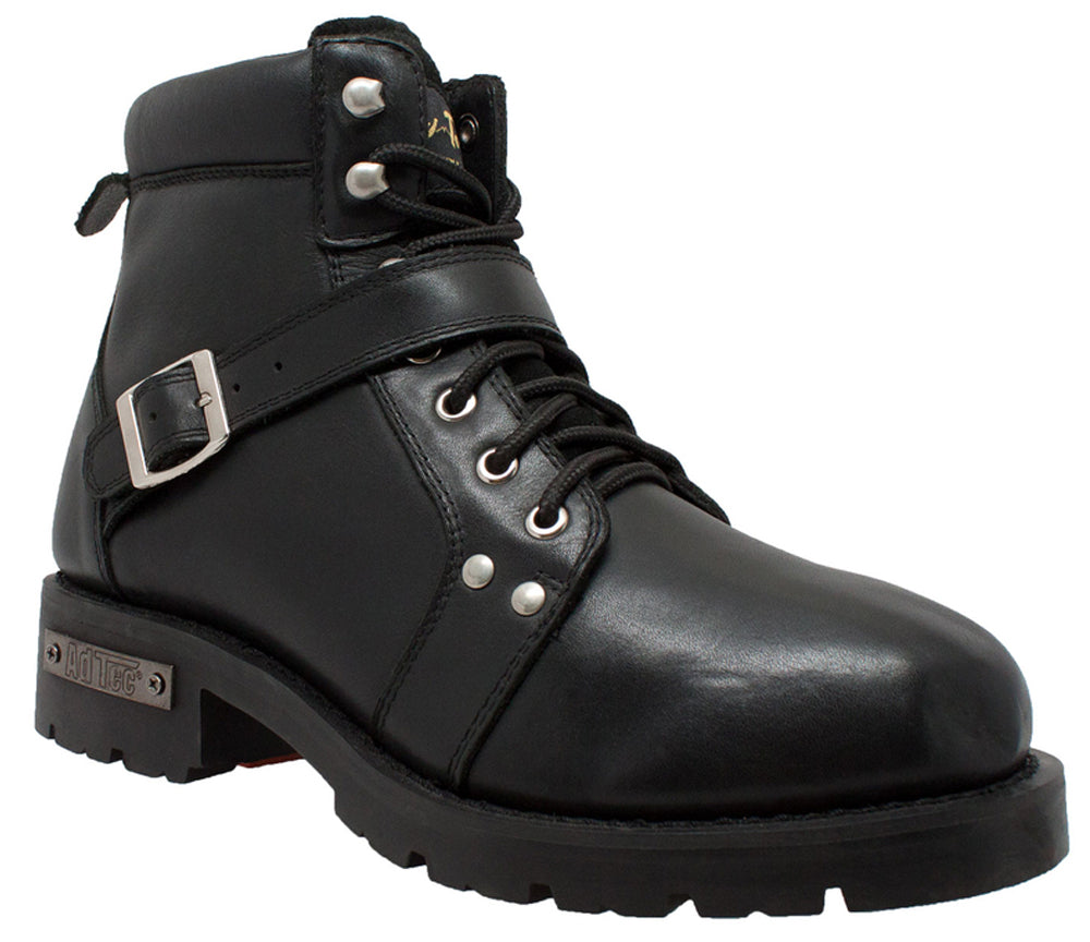 9143 Men&#039;s YKK Zipper Biker Boot-Black