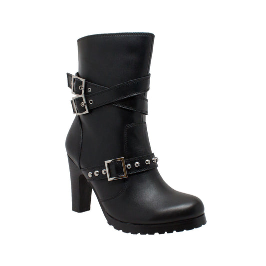 8545 Women&#039;s 3-Buckle Boot with Heel