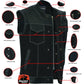 DM900 Men's Leather/Denim Combo Vest