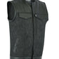 DM901   Men's Leather/Denim Combo Vest Without Collar