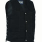 DM911 Men's Traditional Denim Vest with Side Laces