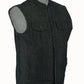 DM977 Men's Rough Rub-Off Raw Finish Denim Vest