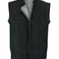 DM977 Men's Rough Rub-Off Raw Finish Denim Vest