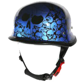 H83 Novelty German Blue Skull Graveyard - Non DOT