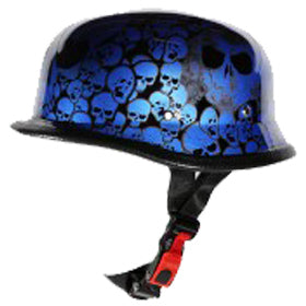 H83 Novelty German Blue Skull Graveyard - Non DOT