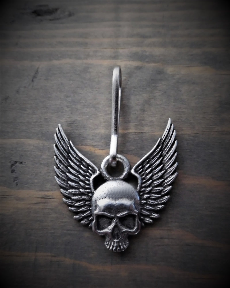 BZP-34 Skull Upwing Zipper Pull