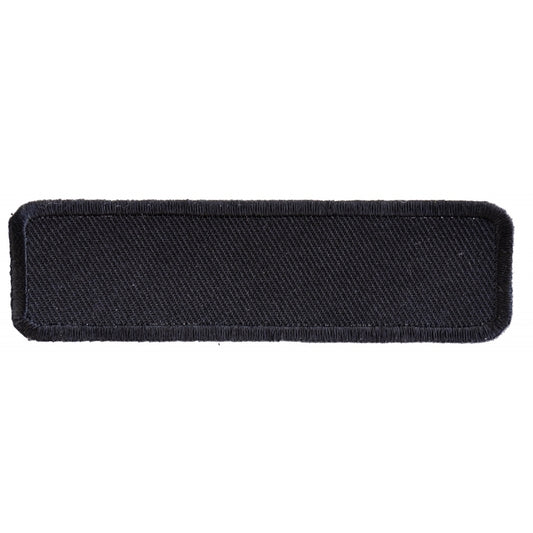 P4034 Black 4 Inch Rectangular Blank Patch