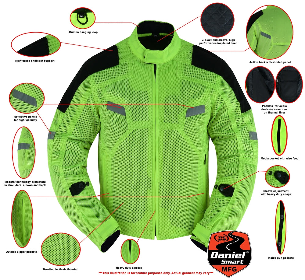 DS765 Men's Performance Mesh Jacket - High Vis