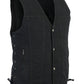 DM905BK Men's Single Back Panel Concealed Carry Denim Vest