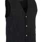 DM925BK Men's Single Back Panel Concealed Carry Denim Vest