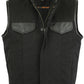 DS685 Canvas Material Single Back Panel Concealment Vest W/Leather Tr