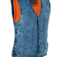 DM905BU    Men's Single Back Panel Concealed Carry Denim Vest