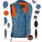 DM905BU    Men's Single Back Panel Concealed Carry Denim Vest