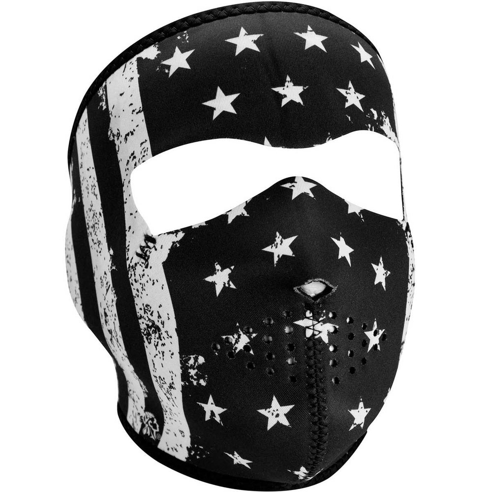 WNFM091 ZAN&reg; Full Mask- Neoprene- Black and White Vintage Flag