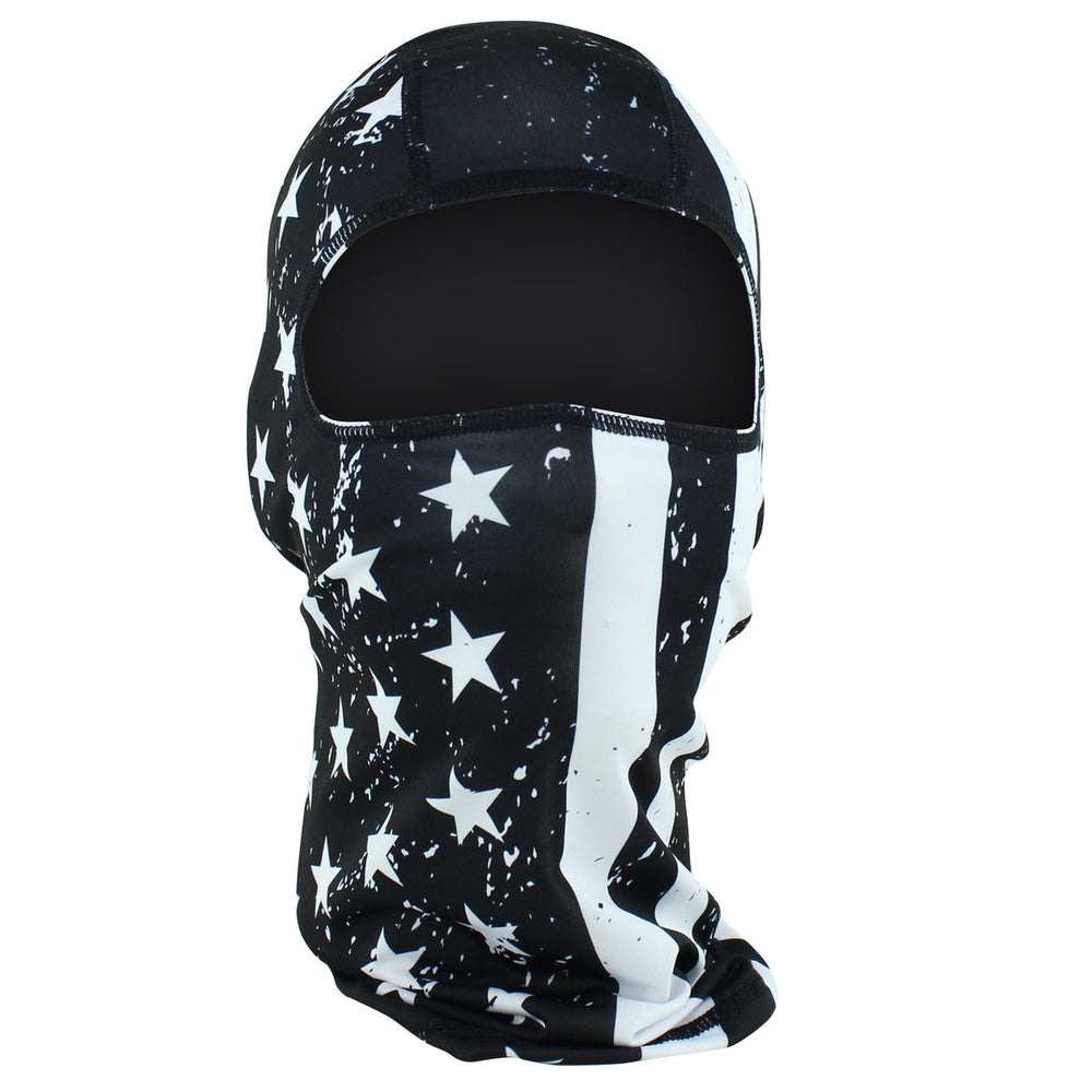 WBP091- ZAN&reg; Balaclava- Polyester- B&W Flag