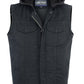 DM982 Men&#039;s Black Denim Single Back Panel Concealment Vest w/Rem