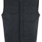 DM982 Men&#039;s Black Denim Single Back Panel Concealment Vest w/Rem