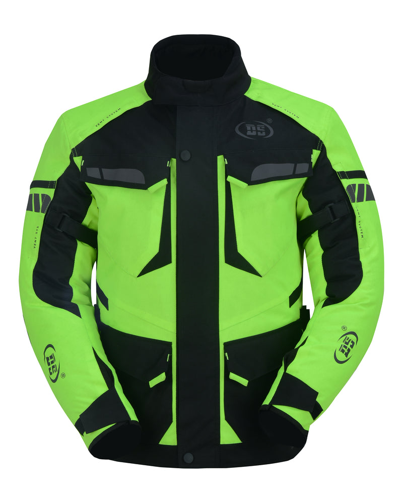 DS4616 Advance Touring Textile Motorcycle Jacket for Men - Hi-Vis