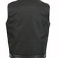 DS689 Concealed Snap Closure, Textile Material, Scoop Collar & Hidden