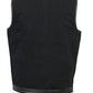 DM992 Men's Black Denim Single Panel Concealment Vest W/ Leather Trim