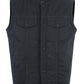 DM982 Men&#039;s Black Denim Single Back Panel Concealment Vest w/Rem