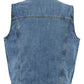 DM970BU Snap Front Denim Vest- Blue