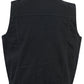 DM979BK Snap/Zipper Front Denim Vest- Black