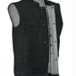 DM977 Men's Rough Rub-Off Raw Finish Denim Vest