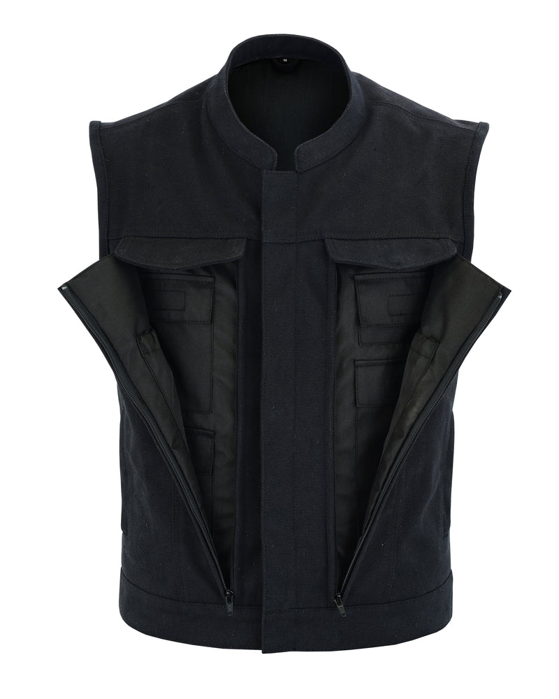 DS909 Men's Modern Utility Style Canvas Vest