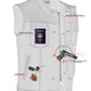 DM900 Men's Leather/Denim Combo Vest