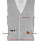 DM918 Men's Rough Rub-Off Raw Finish Broken Gray Denim Vest