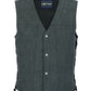 DM918 Men's Rough Rub-Off Raw Finish Broken Gray Denim Vest