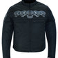 DS600 Men's Textile Scooter Style Jacket w/ Reflective Skulls